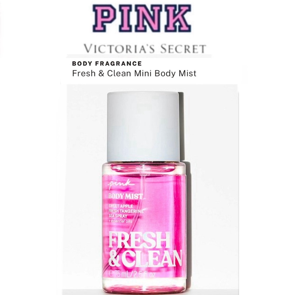 PINK VICTORIA SECRET Fresh & clean MINI body mist SIZE 2.5 fl. oz NWT